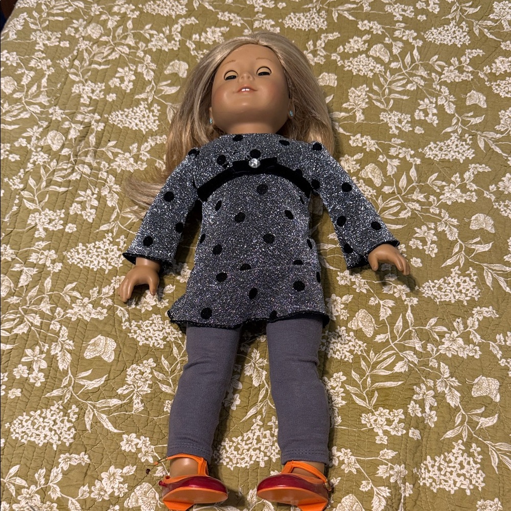 American girl truly me dollGlitter Polka Dot Doll Outfit in Gray - Kids Toys